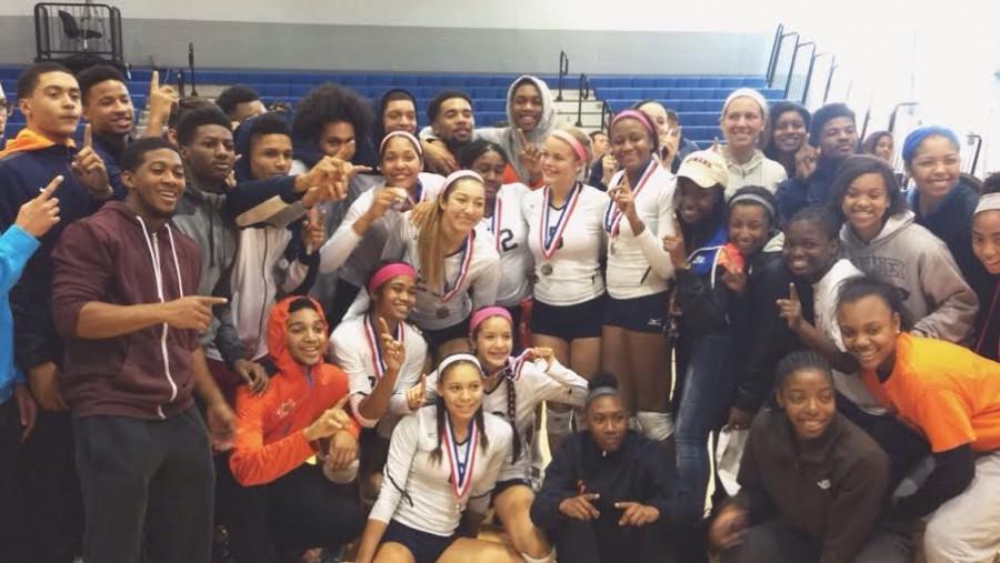Girls Varsity volleyball team wins City